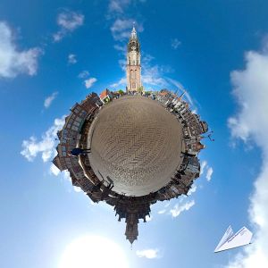 Nieuwe Kerk / Market / Stadhuis ,Little Planet - 360°-Fotografie