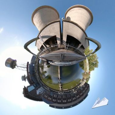 360 Grad Jahrhunderhalle Bochum Donald Duck oder Mickey Mouse Tiny Planet 