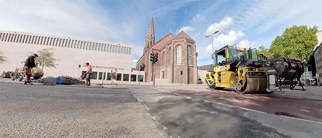 360°-VR-Panorama der Baustelle "Erneuerung Fahrbahnoberfläche" auf der Viktoriastraße