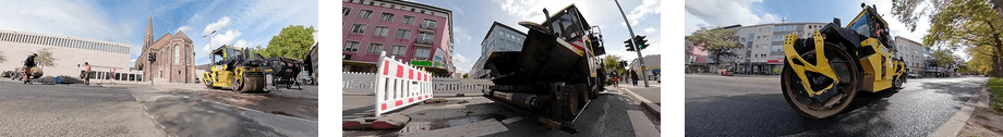 360°-Panoramen einer Baustelle auf der Viktoriastraße in Bochum