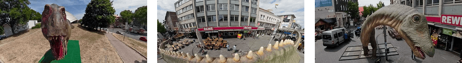 360°-Panoramen der Dinosaurier in der Dino City Bochum