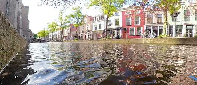 360°-VR-Panorama Vrouwenregt Vrouwe van Rijnsburgerbrug in Delft
