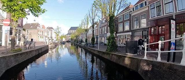 360°-VR-Panorama Lakenverwersbrug / Verwersgracht in Delft