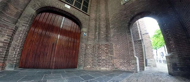 360°-VR-Panorama Ingang "de Oude kerk" in Delft