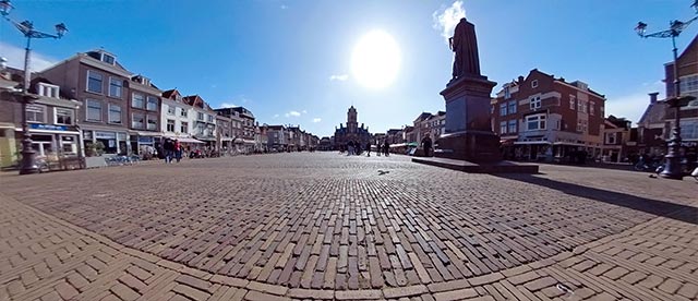 360°-VR-Panorama Hugo Grotius Standbeeld, Hugo de Groot  in Delft