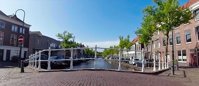 360°-VR-Panorama Doelenbrug Verwersdijk Doelenplein in Delft