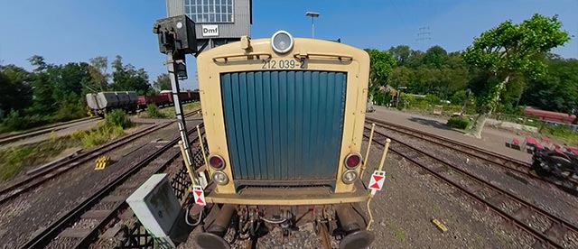 360°-VR-Panorama Diesellokomotive im Eisenbahnmuseum Bochum