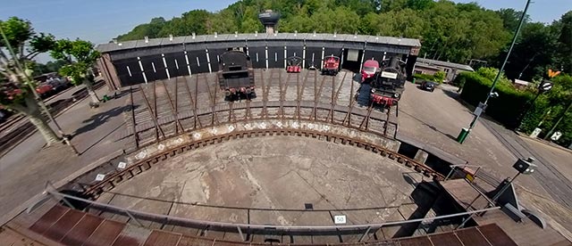 360°-VR-Panorama Drehscheibe im Eisenbahnmuseum Bochum