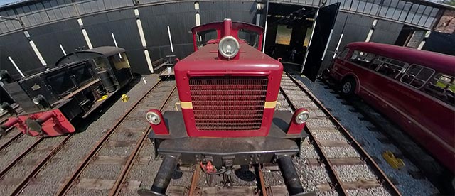 360°-VR-Panorama Köf 4737 Diesel-Kleinlokomotive von 1938 im Eisenbahnmuseum Bochum