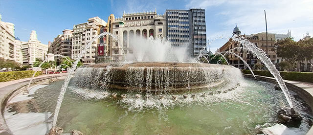 360°-VR-Panorama Fuente de la Plaça de l'Ajuntament