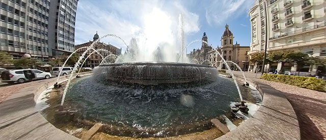 360°-VR-Panorama Fuente de la Plaça de l'Ajuntament