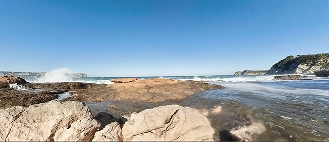 360°-VR-Panorama Cala Blanca en Jávea/Xàbia