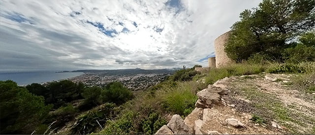 360°-VR-Panorama Los Molinos de la Plana de Jávea