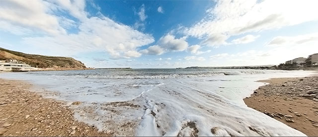 360°-VR-Panorama Playa de La Grava Strand de Jávea/Xàbia