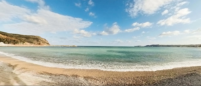 360°-VR-Panorama Playa de La Grava Strand de Jávea/Xàbia