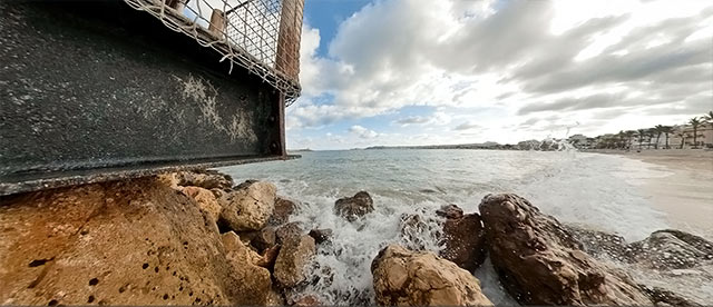 360°-VR-Panorama Playa de La Grava Strand de Jávea/Xàbia