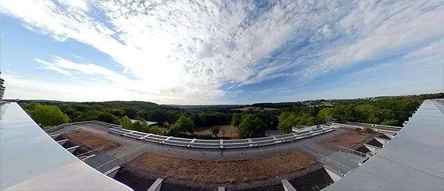 Mensa, Veranstaltungszentrum, Blick übers Lottental