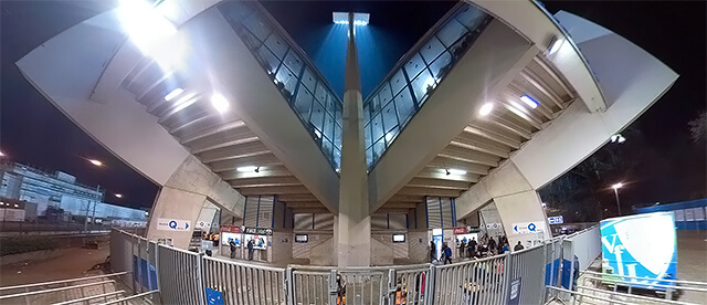 360°-Rundum-Blick am Ruhrstadion Bochum / Einlass Block Q