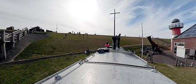 360°-VR-Panorama Landingsboot in het oorlogsmuseum "Polderhuis" in Westkapelle (NL)