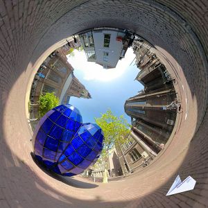 Blue heart of Delft / Nieuwe Kerk ,Little Planet - 360°-Fotografie