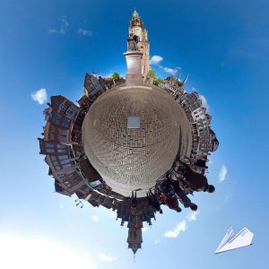 Hugo Grotius Standbeeld, Hugo de Groot ,Little Planet - 360°-Fotografie