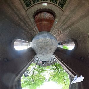 Ingang "de Oude kerk" ,Little Planet - 360°-Fotografie