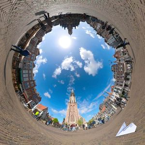 Nieuwe Kerk / Market / Stadhuis ,Little Planet - 360°-Fotografie