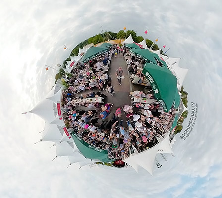 Das Zeltfestival Ruhr als Little Planet - 360°-Fotografie