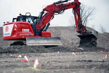 Foto mit Drohne: Als Baustellenfototgrafen haben wir Tiefbauarbeiten dokumentiert.