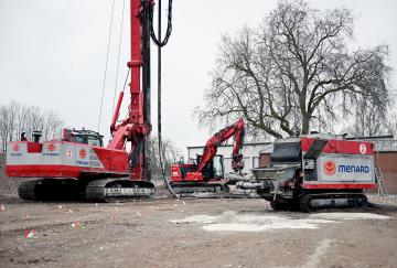 Foto mit Drohne: Als Baustellenfototgrafen haben wir Tiefbauarbeiten dokumentiert.