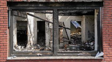 Foto mit Drohne: Luftaufnahmen Brandinspektion Drohne Brandschaden