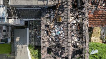 Foto mit Drohne: Luftaufnahmen Brandinspektion Drohne Brandschaden