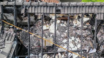 Foto mit Drohne: Luftaufnahmen Brandinspektion Drohne Brandschaden
