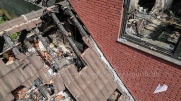Foto mit Drohne: Luftaufnahmen Brandinspektion Drohne Brandschaden