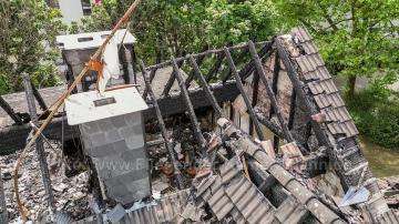 Foto mit Drohne: Luftaufnahmen Brandinspektion Drohne Brandschaden