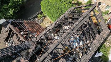 Foto mit Drohne: Luftaufnahmen Brandinspektion Drohne Brandschaden