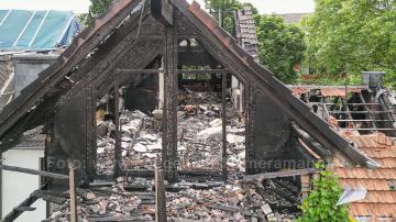 Foto mit Drohne: Luftaufnahmen Brandinspektion Drohne Brandschaden