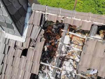 Foto mit Drohne: Luftaufnahmen Brandinspektion Drohne Brandschaden