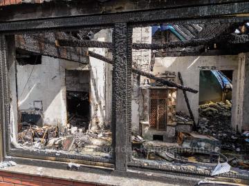 Foto mit Drohne: Luftaufnahmen Brandinspektion Drohne Brandschaden