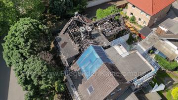 Foto mit Drohne: Luftaufnahmen Brandinspektion Drohne Brandschaden