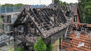 Foto mit Drohne: Luftaufnahmen Brandinspektion Drohne Brandschaden