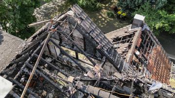 Foto mit Drohne: Luftaufnahmen Brandinspektion Drohne Brandschaden