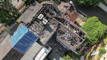 Foto mit Drohne: Luftaufnahmen Brandinspektion Drohne Brandschaden