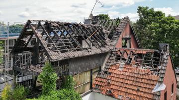 Foto mit Drohne: Luftaufnahmen Brandinspektion Drohne Brandschaden