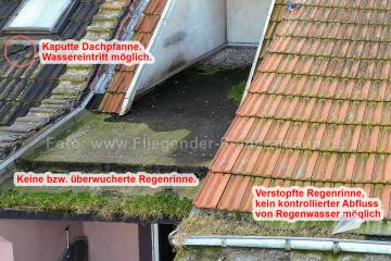 Foto mit Drohne: Dachinspektion mit Drohne in NRW - Luftaufnahmen für Dachkontrolle, effizient, sicher und kostensparend