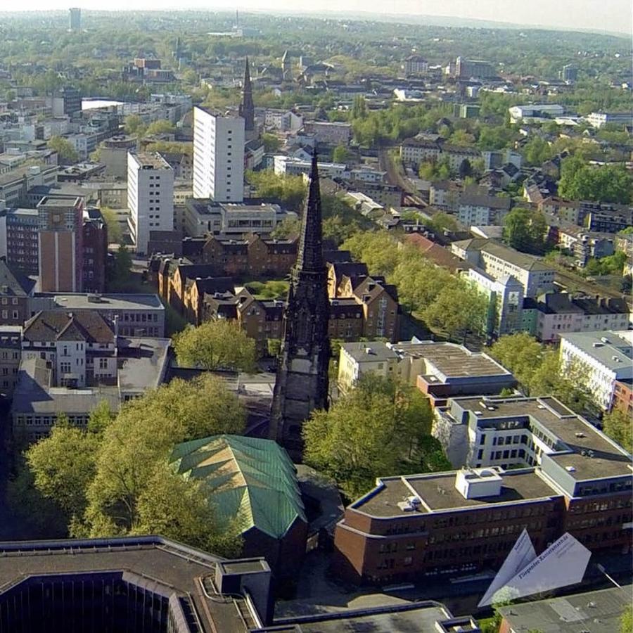 Luftaufnahmen der Christuskirche Bochum mit Drohne Luftaufnahmen der Christuskirche Bochum mit Drohne