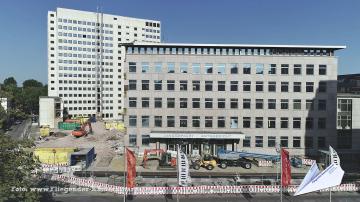 Luftaufnahmen vom Abriss des Amtsgerichts Bochum mit Drohne