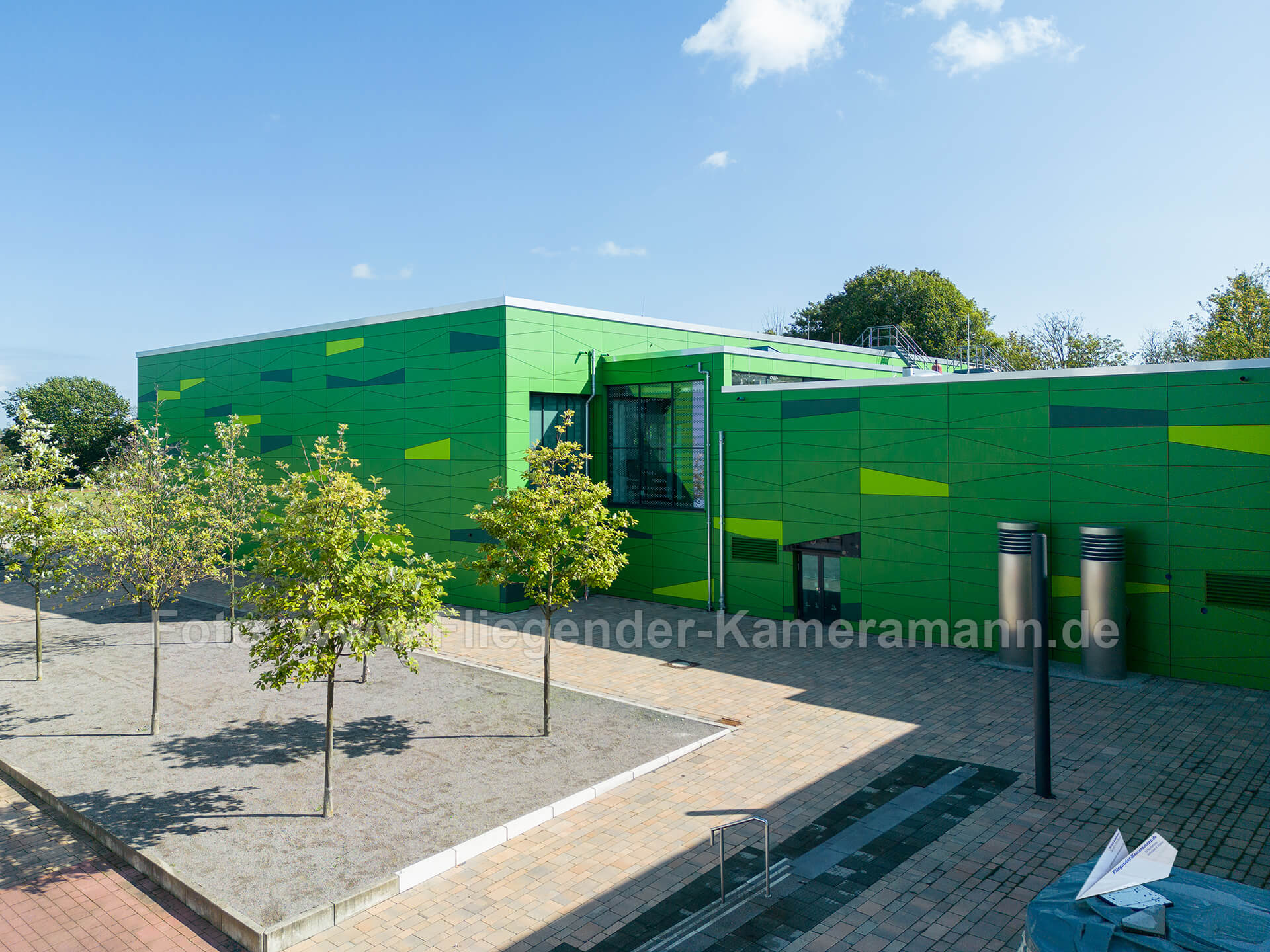 Luftaufnahmen mit Drohne vom modernisierten Schulzentrum Wiemelhausen