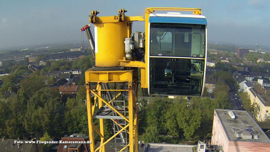 Luftbilder / Luftaufnahmen mit Drohne von Baustelle des Musikforum Bochum