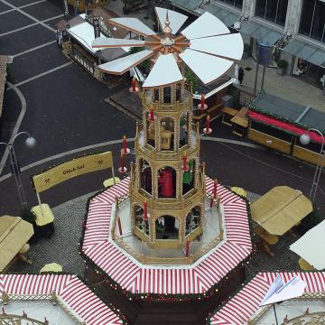 Luftaufnahmen vom Weihnachtsmarkt Bochum mit Drohne